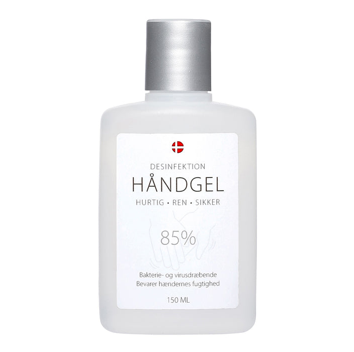 Hand sanitizer GEL 150 ml - 85%. Nice frosted bottle. To have standing in front or to carry with you in your pocket, bag or in the car.